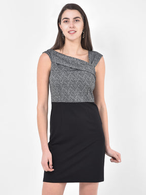 Black Sleeveless 2 Fir 1 Dress With Knits