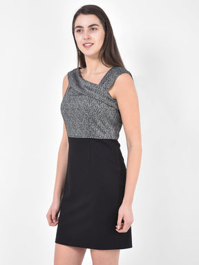 Black Sleeveless 2 Fir 1 Dress With Knits