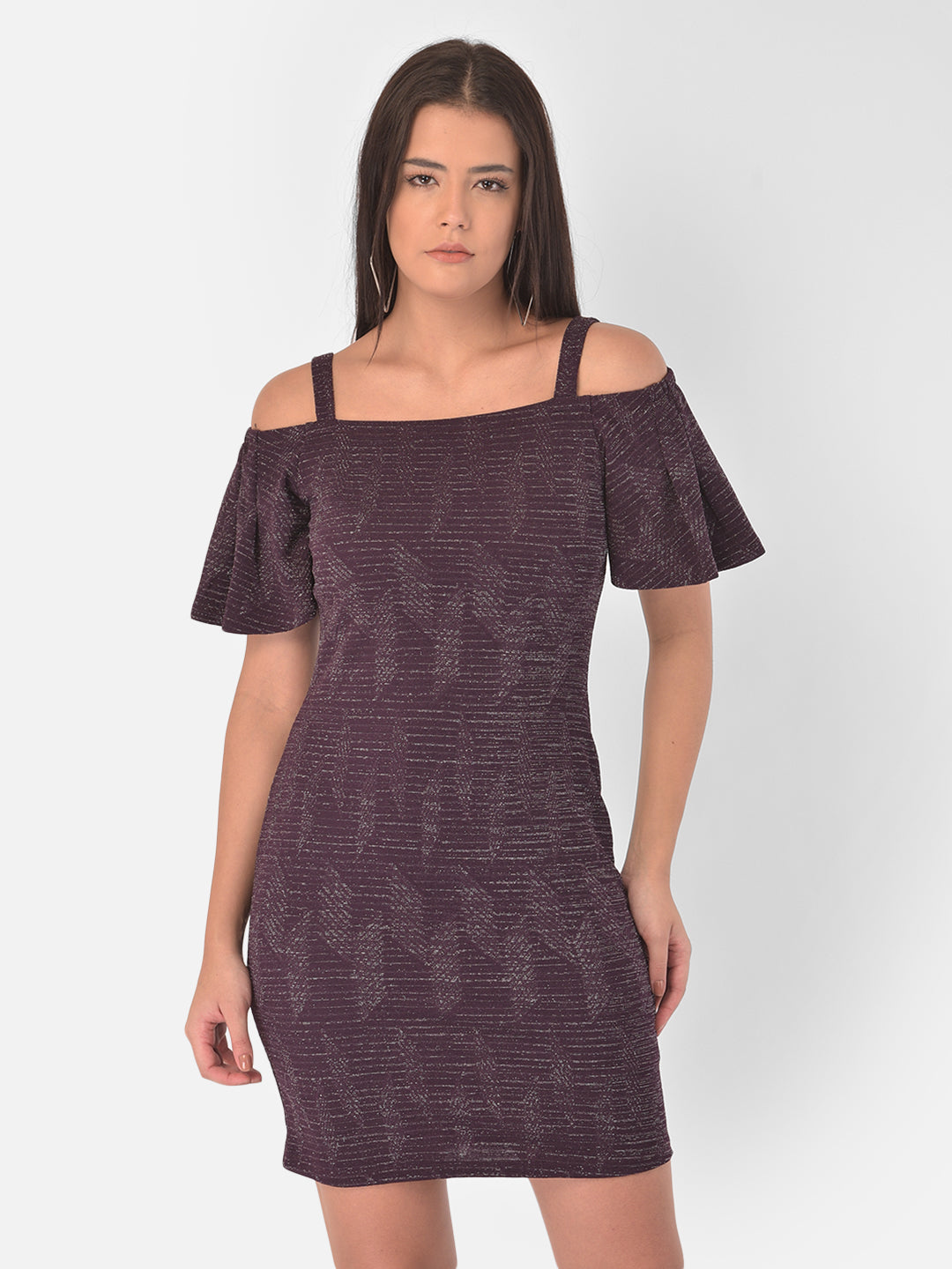 Purple Sleeveless Shift Dress