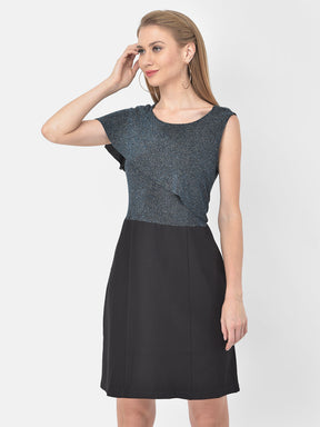 Black Sleeveless 2 Fir 1 Mini Dress
