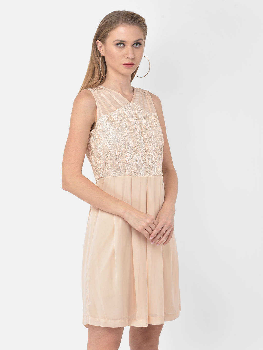 Peach Sleeveless 2 Fir 1 Dress