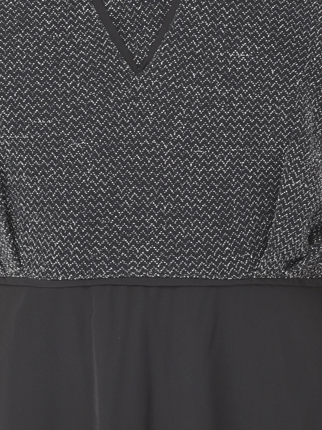 Black Half Sleeve Solid Maxi Dress