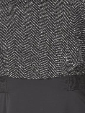 Black Solid Cap Sleeve Maxi Dress