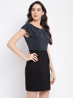 Black Half Sleeve 2 Fir 1 With Solid Dress
