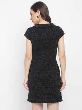 Black Sleeveless A-Line Dress