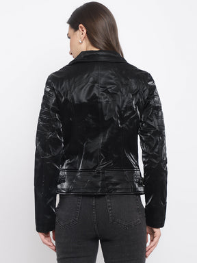 Black Full Sleeve Wrap Jacket
