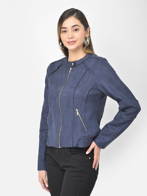 Blue Navy Full Sleeve Straight Jacket