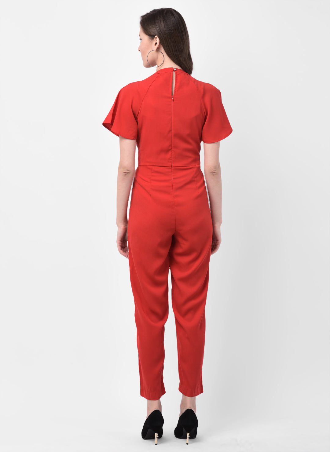 Moss Jumpsuit With Belted Waist