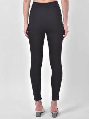 Black Roma Jeggings With Pocket