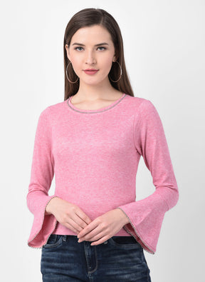 Pink Full Sleeves T Shirt