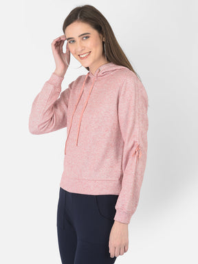 Pink Full Sleeve Solid Knit Top