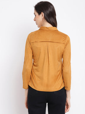 Camel 3/4 Sleeve Top