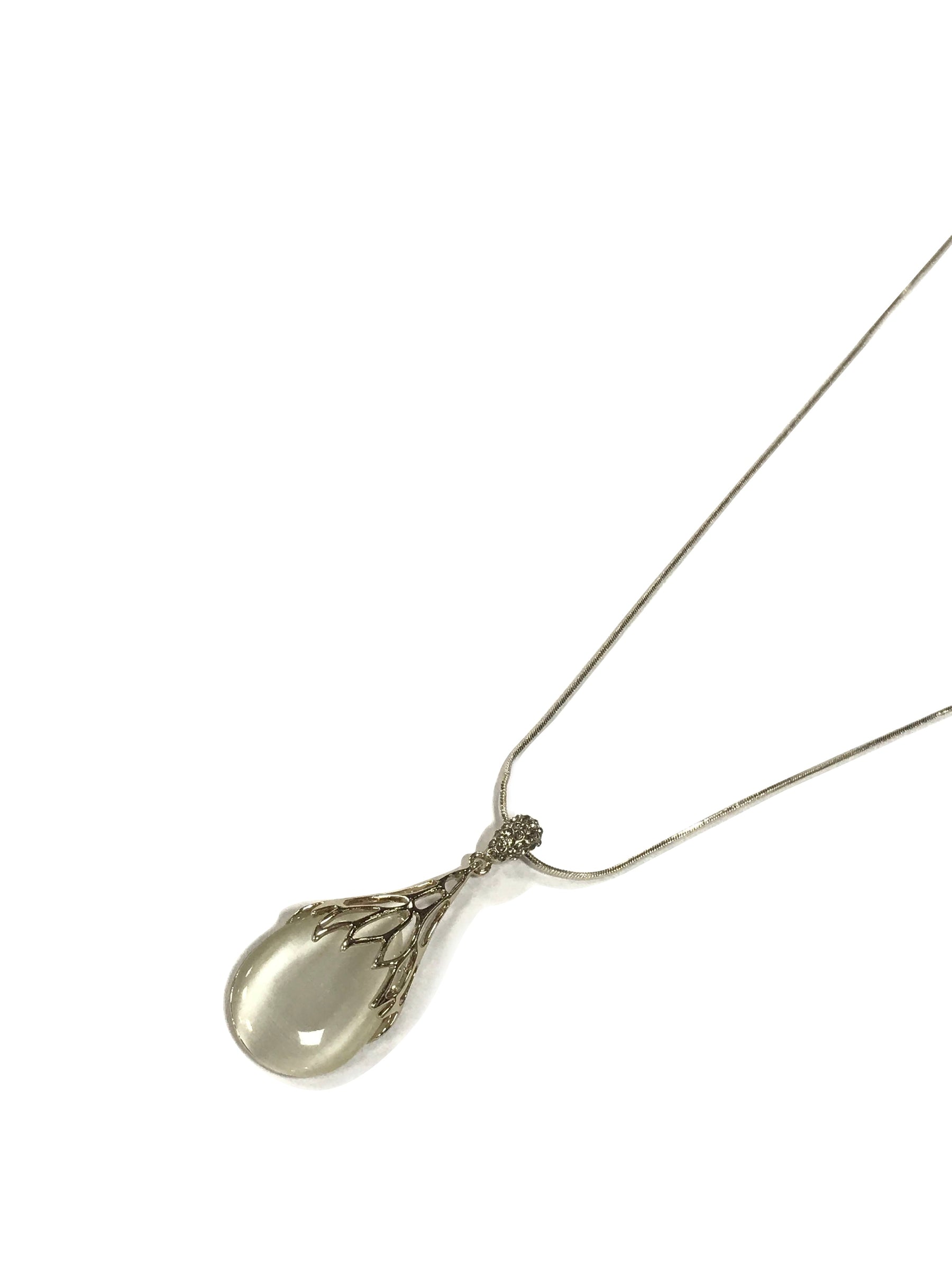 Lily Bud Stone Necklace